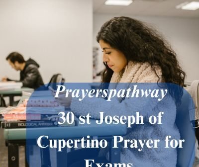 st Joseph of Cupertino Prayer for Exams